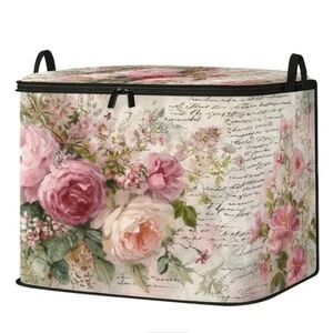 Storage box w ziper handles 13.75x9.75x9.75"